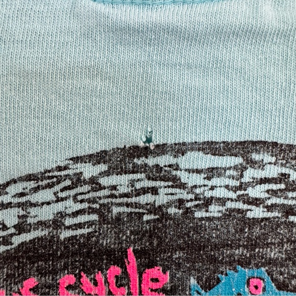 Vintage 90s Surf Gear T-Shirt Mens Medium Single Stitch Fish Nature Surfing Tee - Picture 10 of 13